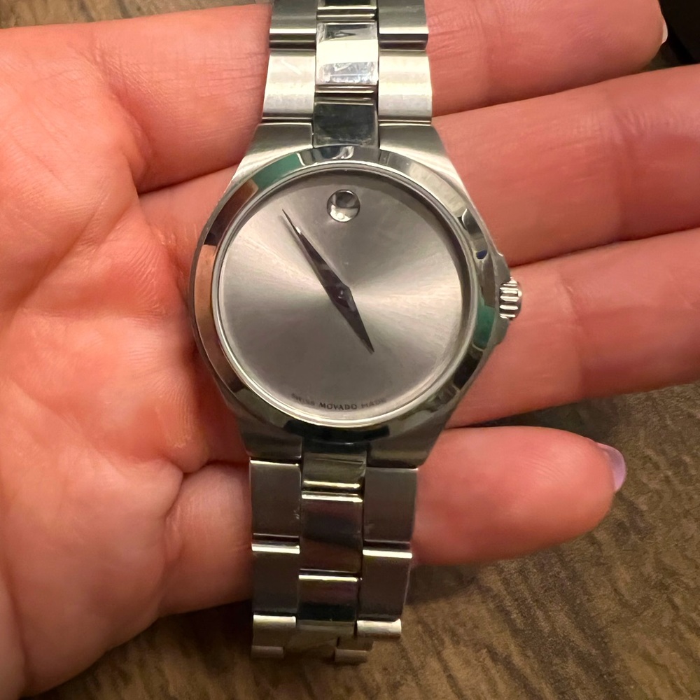 Movado stainless steel womens watch